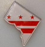 Product Description: The DC Flag Map Magnet for your refrigerator, whiteboard, and calendars. Show your Washington DC Love with this acrylic magnet.</br></br>Dimensions: 1.62 x 1.62 inches</br>Acrylic Face cut to DC Map Shape</br>Magnetic Back</br> DC Flag Map Magnet