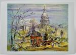 Product Description: About the Artist</br></br>Austrian-born watercolorist and journalist Lily Spandorf was known for the news illustrations she created for The Washington Star, The Christian Science Monitor, The Washington Post, and other publications.</br></br>Late in her career she became celebrated for recording the transformation of Washington, D.C.’s urban landscape, especially the many red-brick, late-19th-century buildings facing demolition.</br></br>Dimensions: 4 x 6 inches</br>Postcard</br></br>Images featured from Lily Spandorf's Washington Never More Collection</br></br>Old Botanic Gardens Office with Capitol in Background</br>Municipal Fish Market</br>The Franz Bader Gallery</br>Western Market</br>Rawlins Park</br>Arnold & Porter 19th & N Sts NW</br> Postcard Lily Spandorf’s Washington Never More